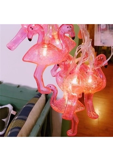 Buffer 10lu Pilli Led Flamingo Dekoratif Işık Zinciri Aydınlatma 1,5 Mt Renk
