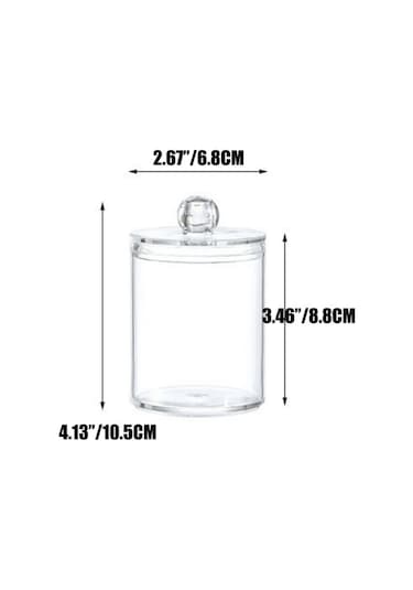 Konesam 4'lü Bambulu Kapaklı Şeffaf Plastik Depolama Kavanoz Seti - Mutfak, Banyo Ve Ofis İçin Küçük Eşyalarınızı Düzenleyin Şeffaf