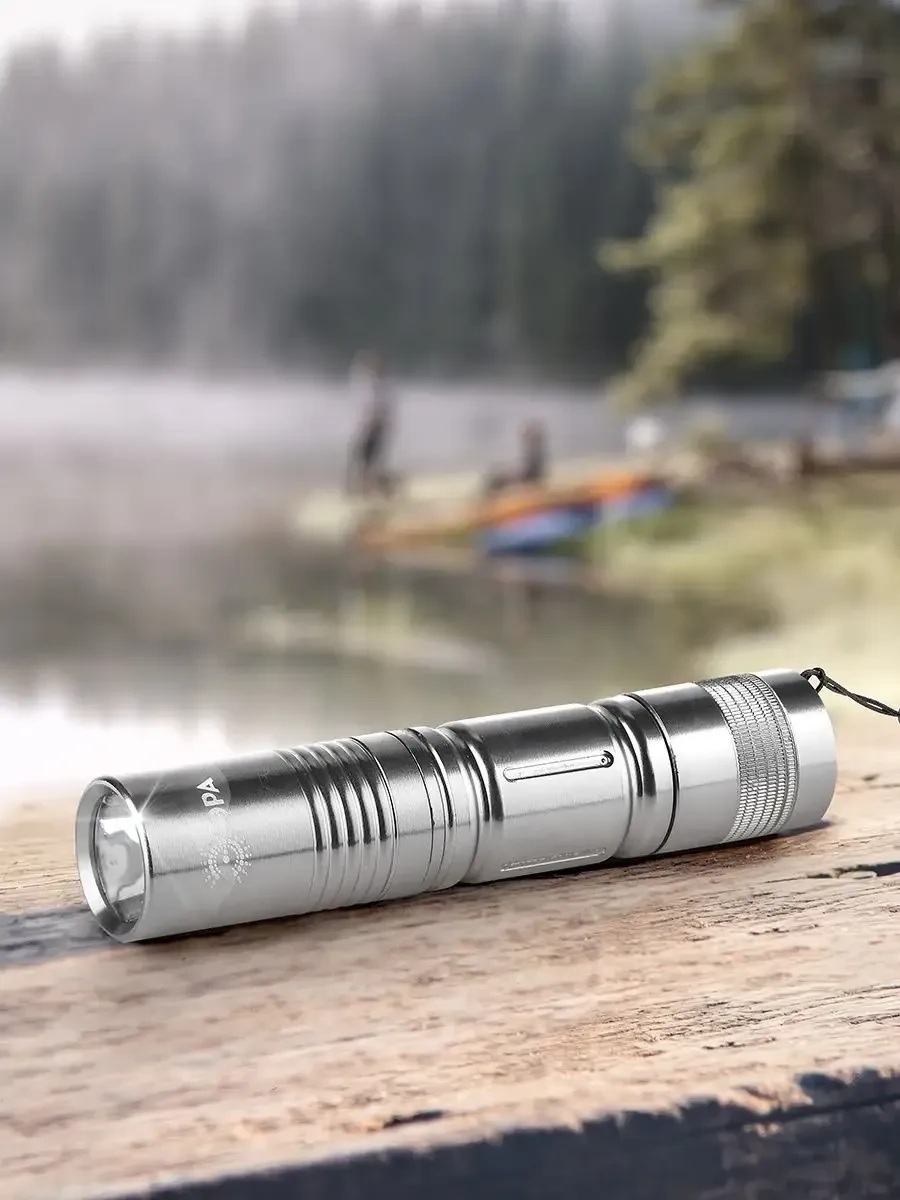 Era Piller İle Çalışan Güçlü Küçük El Feneri, Askılı. 262028143 Gri