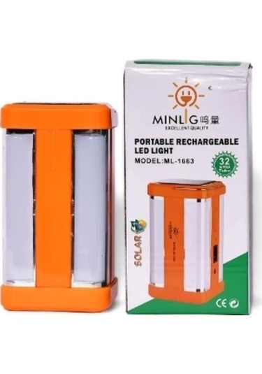 P-1663 Güneş Enerjili Şarjlı Güçlü Işıldak 1 Adet