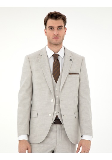 Pierre Cardin Erkek Bej Takım Elbise 50303602-vr011 Bej