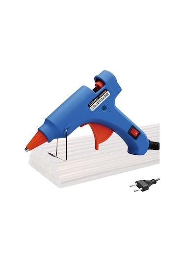 Youmex 20w Isı Kaynaklı Melt Glue Gun Seti - 30 Adet Kauçuk Çubuğu İçeren Dıy Ev Tamiri Ve El İşleri Aleti, Mavi, Avrupa Standartı 100-240v