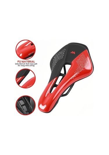 Neevoyu Mountain Road Bisiklet Sırtlığı - Ultra Hafif, Havalandırmalı, Şok Emici, Dayanıklı Pu Materyal - Siyah Siyah