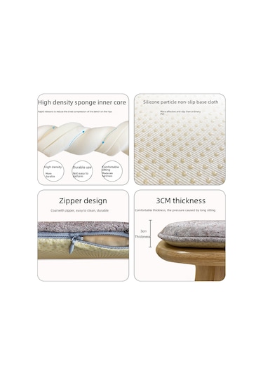 Yaozixa Yapay İplik Doldurma Japon Stili Konforlu Bej Renk 43x41x35cm Nalbur Tipi Linen Poliester透气 Koltuk Yastığı Ev Dekorasyonu DiğER