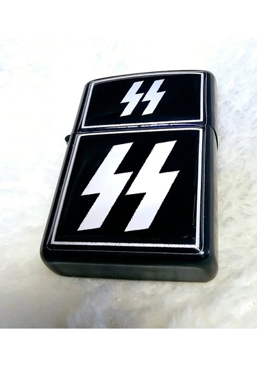 Dükkan Design Waffen Ss Schutzstaffel Logo Benzinli Çakmak Siyah