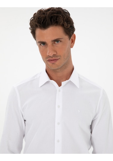 Pierre Cardin Erkek Beyaz Gömlek Desenli 50312330-vr013 Beyaz