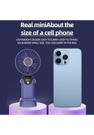 Kosona Sl608 Kol Lüftücüsü: 5 Seviye Rüzgar, Led Ekran, Pilli, Katlanabilir, Telefon Tutucu, Düşük Gürültü, Pembe