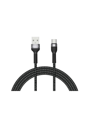 Shira Serisi Type-C Usb Kablo 2 Metre-Siyah