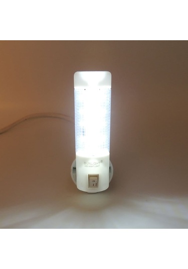 Uzun Led Gece Lambası 0,5W Tasarruflu Işıklı Fişli Düğmeli