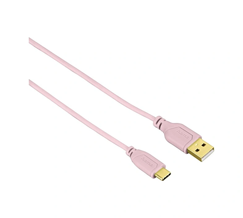 Hama Hm135787 Usb-c Usb-a Kablo Flexi 0.75m Pembe -