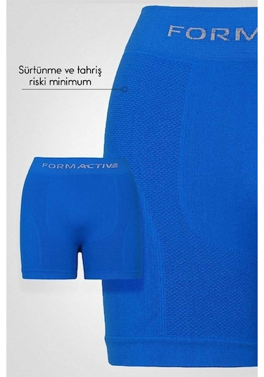 Uniquetrenders Erkek Dikişsiz/seamless Nefes Alabilen Boxer Saks Mavi