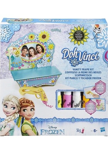 Lisanslı-Doh Vinci Frozen Makyaj Masası Tasarım Seti B5512