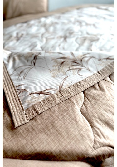 Alla Turca Tek Kişilik Yazlık Uyku Seti Düz Çarşaflı Natura Sütlü Kahve Sütlü Kahverengi