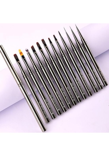 Kalem Şapkalı Tırnak Sanat Kalemi Dökülmeyen Acemi Dostu Tırnak Resim Fırçası Manikür Aracı B