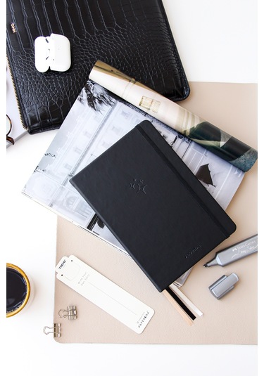 A5 Bullet Journal Noktalı Defter 140 Gr. 80 Yaprak Deep Charcoal Siyah