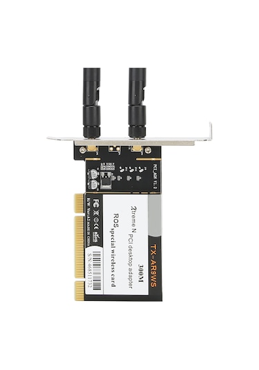 Yaleker Ar9223 Çip 300mbps 2.4ghz 802.11b/g/n Pcı Masaüstü Kablosuz Wifi Adaptörü İki Antenli Windows Xp/7/8/10 Desteği