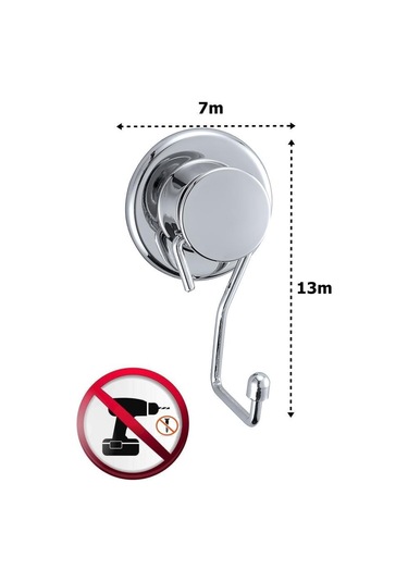 Geseus Ç.Ayna Krom Tekli Askı Askılık Vidasız Kendinden Yapışkanl Çok Renkli