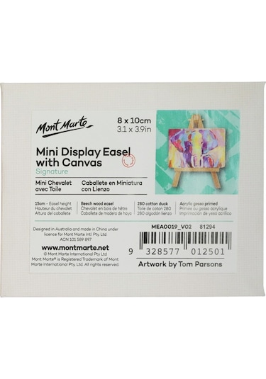 Mm Mini Teşhir Şövale Kanvaslı 8x10cm Signature