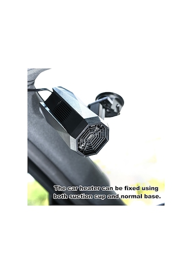 Araba Isıtıcı 12v/150W Otomatik Isıtıcı Fan Taşınabilir Vakumlu Braket Ön Cam Buz Çözme Ve Kar Temizleme Hava Isıtıcı