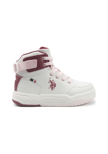 U.s. Polo Assn. Phıta Jr 5pr Beyaz Kız Çocuk High Sneaker Beyaz-gul Kurusu