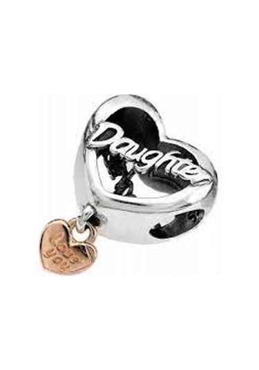 Fubena Daughter Yazılı Kapl Sallantılı Charm Gümüş