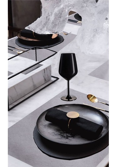 6'lı Kadife Dokulu Servis Peçetesi Açık Gri