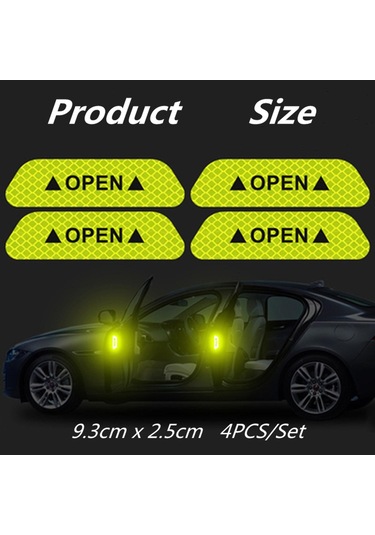 Beyaz Yansıtıcı Araba Kapı Etiket Güvenlik Açılış Uyarı Reflektör Bant Çıkartması Oto Araba Aksesuarları Dış İç Reflektör Ysl