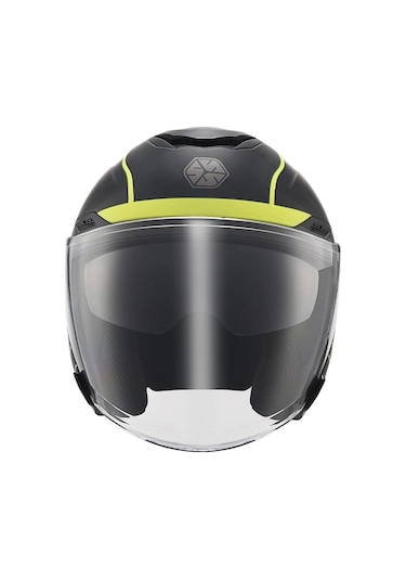 Scoyco Of-669 Cavalry Güneş Vizörlü Açık Yarım Kask Mat Siyah - Neon