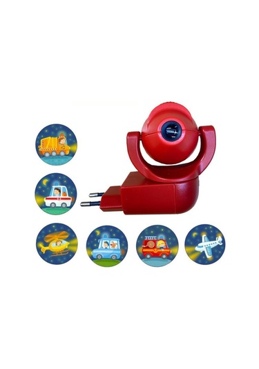 Soulader Akıllı Işık Algılayıcılı Çocuklar İçin Otomatik Açılan Gece Lambası Ve Yıldız Projeksiyon Cihazı Kırmızı