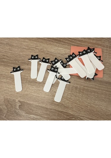 Kitap Ayracı - Sevimli Kedi Şeklinde Ayraç 2 Adet Büyük Ve Küçük Boy