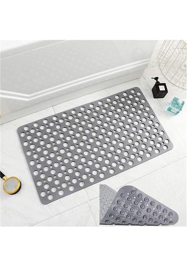 İsgstore 1 Adet Gri 66 Vantuzlu Banyo Duş Kaydırmaz Paspas Diğer