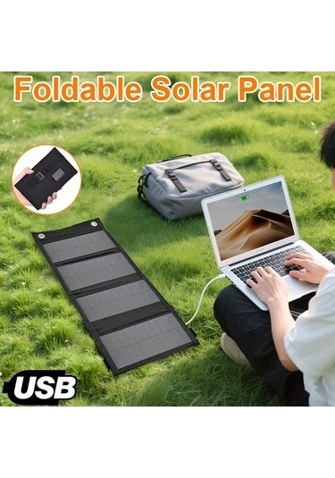 Besthome1 Dream011 4 Katlı Güneş Paneli 48.18x18.49 Cm Usb Power Bank, Kamp Şarj Cihazı