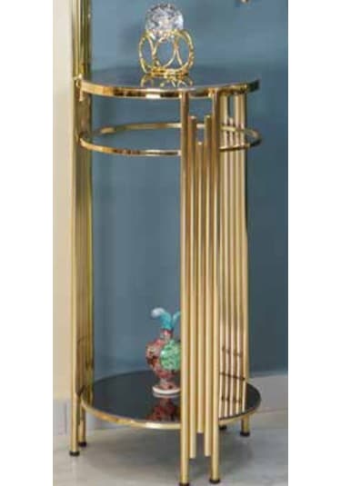 Mim Bronz - Gold Sütun Fiskos Yan Sehpa Gold