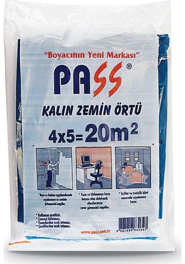 Kalın Zemin Örtüsü Branda Mavi 20M2-Kullanımı Pratik-Dayanıklı-Ta