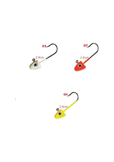 Mutant 6421 Master Trigon 1.7gr 2.4cm Lrf Jig Head 5'li Paket - No:08sarı