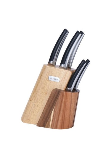 Aryıldız Kyoto 6 Parça Blok Bıçak Seti Siyah