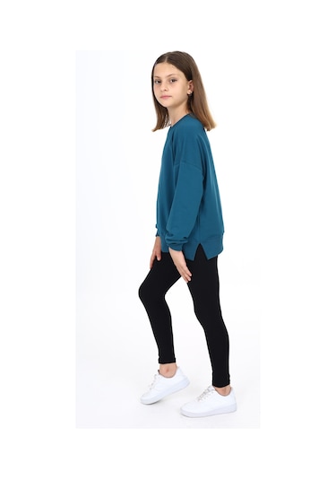 Toontoy Kız Çocuk Baskılı Tayt Fuşya