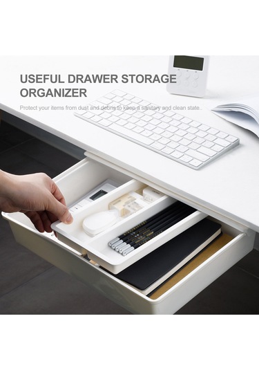 Moveevo Beyaz Mini Oturmalı Dolap Altı Bölmeli Şeffaf Plastik Organizatör Çekmecesi - Ofis/ev Gereçlerini Düzenle Diğer