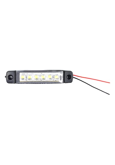 1 Adet Beyaz Parmak Lamba 6 Led 12v 24v