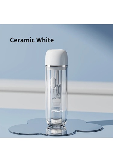 Techbloom Portable Dis Fircasi Katlanabilir Seyahat Dis Fircasi Seti White Ortodontik Dis Fircasi Dis Macunu Ve Bardak 11.8x5cm Çift Kişilik