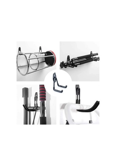 Xindoker "30 Kg Yük Taşıyabilen Çelik Duvar Kancası - Bahçe, Garaj Ve Depo Organizasyonu İçin" Siyah