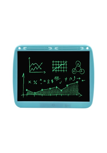 Mufunye 15 İnç Renkli Elektronik Çizim Tahtası, Çift Kalemli Monokrom Model Mavi Mavi