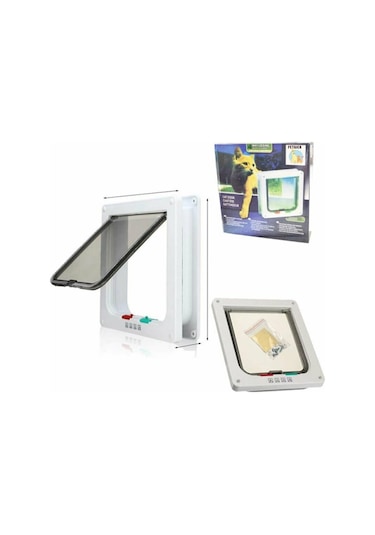 Kudi 4 Yollu Kedi Kapısı 25 x 23.5 x 5.5 CM