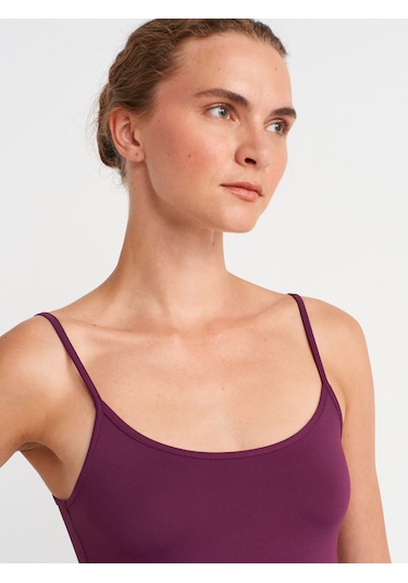 Dilvin 20901 İnce Askılı Poliamid Top-mor Mor