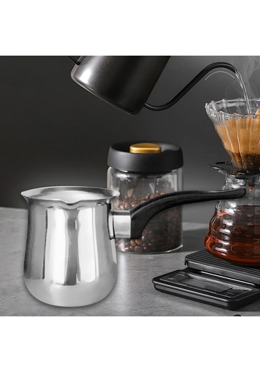 Homyl Leziz Günlük Ocak Üstü Kahveler İçin Türk Kahvesi Gümüş