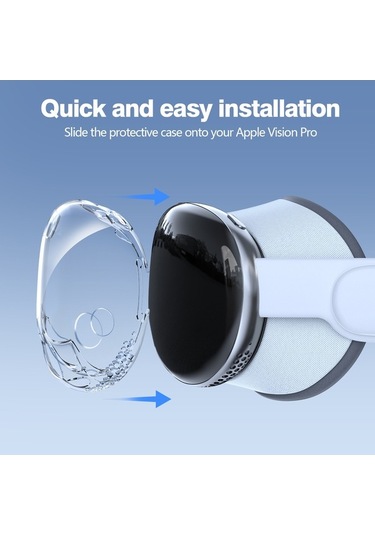 Pazly Vision Pro Kılıf İçin Cilt Dostu Tpu Kapak Koruyucu Kabuk Vr Aksesuarları - Şeffaf Siyah Şeffaf Siyah