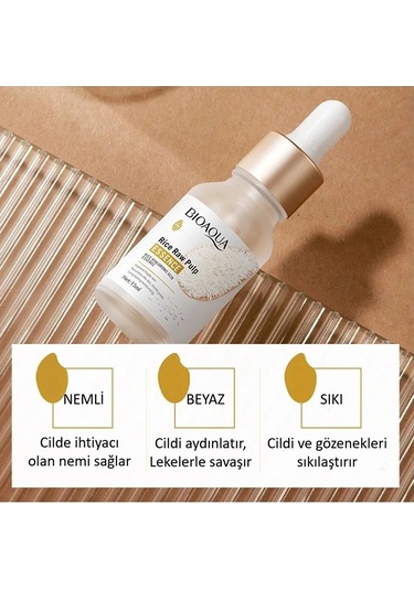 Bioaqua Pirinçli Aydınlatıcı ve Sıkılaştırıcı Yüz Serumu 15 ML