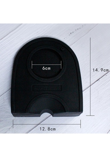 Leezsing Profesyonel Barista İçin Kaymaz Silikon Kahve Presleme Pedi, S Boy, Masa Koruyucu Ve Köşe Pedi Siyah