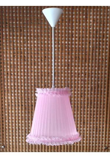 N-07 Pembe Organze Yatak Odası Çocuk Ve Bebek Odası Avize Pembe