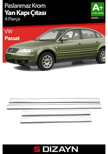 S-Dizayn VW Passat 3B Krom Yan  Kapı Çıtası 4 Prç 1998-2005